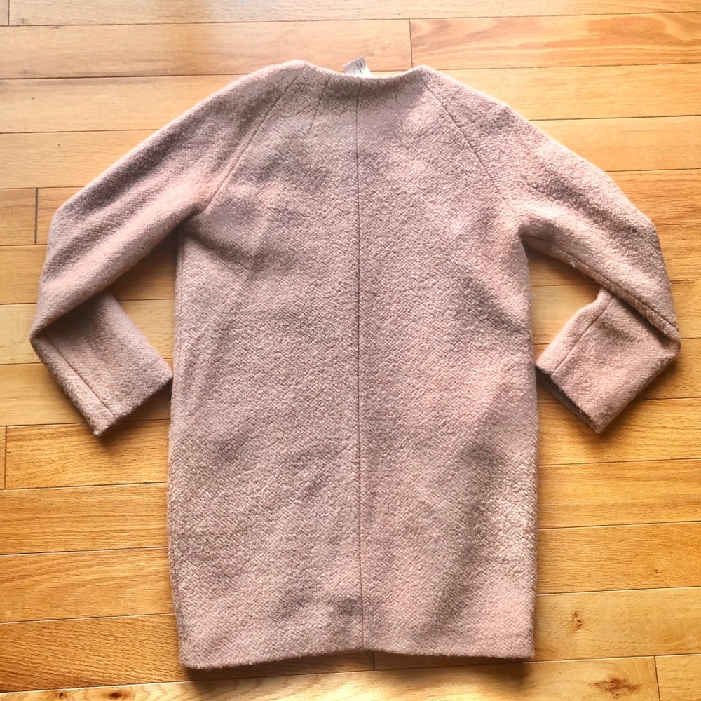 Collarless Woolblend Coat - Picture 5 of 9